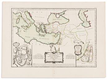 (HOLY LAND.) Group of 8 seventeenth-and-eighteenth century double-page engraved maps.